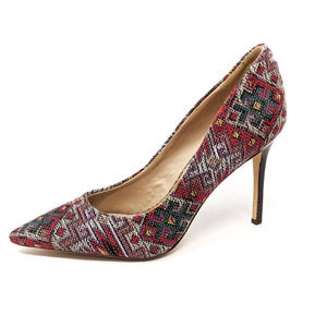 Sam Edelman Womens 8.5 Hazel Fabric Aztec Multicolor Heels Stiletto Pumps Boho
